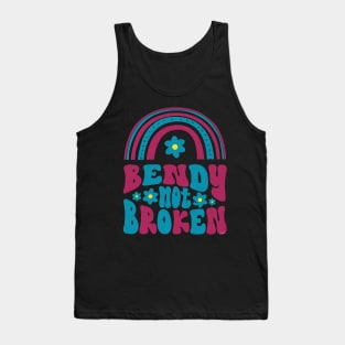 Bendy Not Broken Ehlers Danlos Rainbow Flower Tank Top